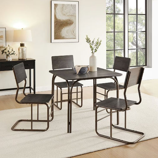 5-Piece Wood Table & 4 Chairs,Modern Dining Table Furniture Set For Home, Kitchen, Dining Room,Dining Table And Chair