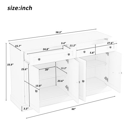 Kitchen Sideboard Storage Buffet Cupboard