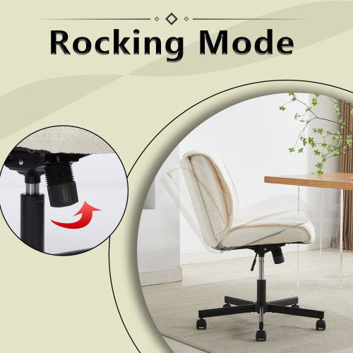 Armless Desk Chair With Wheels Office Chair With Adjustable Swivel Computer Task Chair