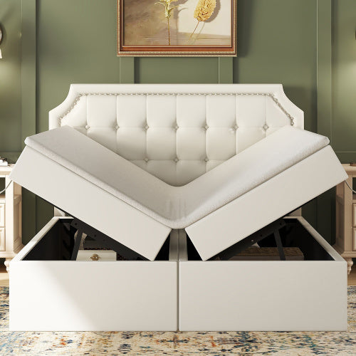 PU Metal-framed Double Bed