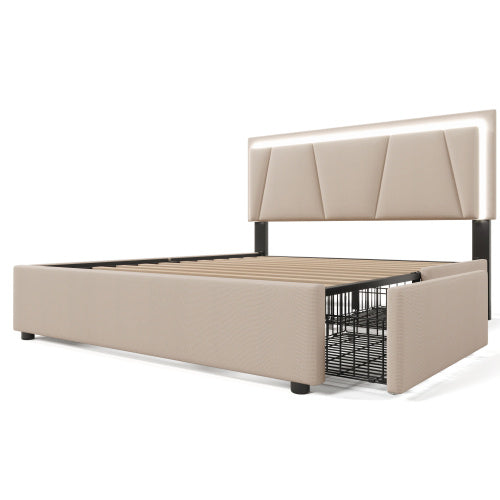 Wooden Storage Bed Bed Frame  Size  160cmx200cm