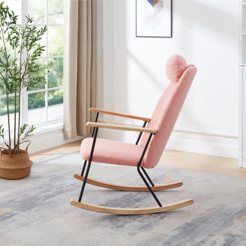 Modern Rocking Chairs Upholstered Chairs Comfortable Side Chairs For Children's Rooms, Bedrooms, Living Rooms