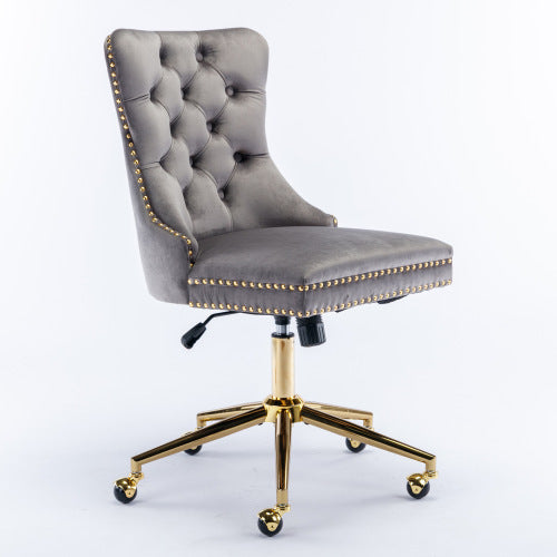 Home Office Chair With Tufted Velvet Buttons